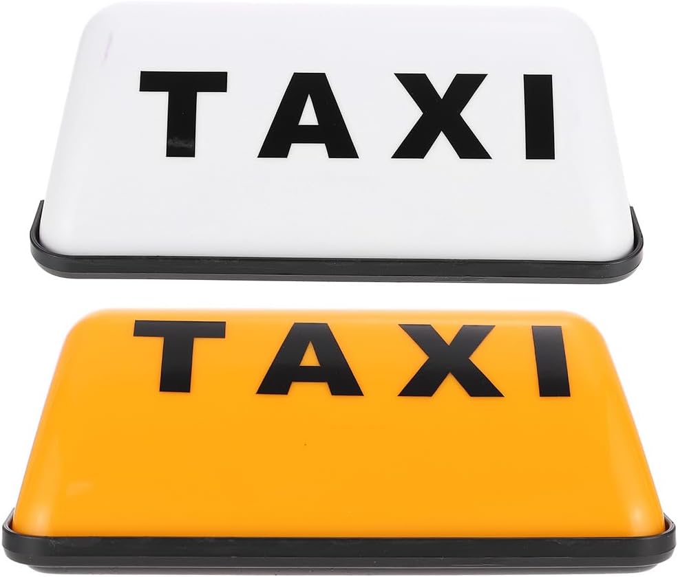 Cabilock 2pcs Small Taxi Sign Light Signs Car Signs Cab Roof Illuminated Sign Car LED Topper Sign Indicator Lamp Magnetic Car Signs Magnetic Roof Taxi Roof Signs Vintage Decor (6.4x3.1x2.5 inch) Cabilock 2pcs Small Taxi Sign Light Signs Car Signs Cab Roof Illuminated Sign Car LED Topper Sign Indicator Lamp Magnetic Car Signs Magnetic Roof Taxi Roof Signs Vintage Decor (6.4x3.1x2.5 inch)