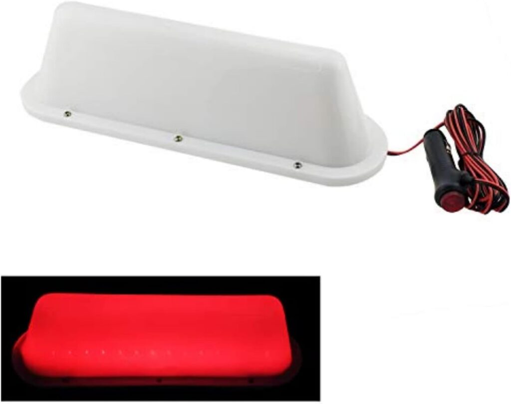 NRCXRC White LED 12V Car Taxi Cab Roof Top Sign Light Lamp Magnetic with 3m Cigarette Lighter Power Cords NRCXRC White LED 12V Car Taxi Cab Roof Top Sign Light Lamp Magnetic with 3m Cigarette Lighter Power Cords