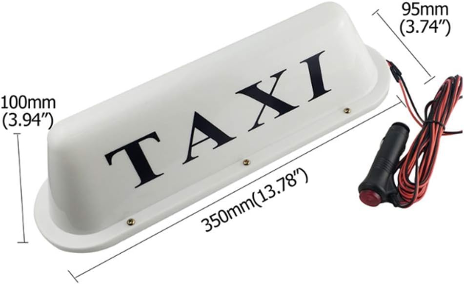 Taxi Sign Cab Lights Magnetic Car Roof Taxi Top Sign Indicator Lights Lamp Topper Car Light 12V Car Top Light Waterproof Cigarette Lighter Power Cords (Yellow, L:350 x 100 x 95mm) Taxi Sign Cab Lights Magnetic Car Roof Taxi Top Sign Indicator Lights Lamp Topper Car Light 12V Car Top Light Waterproof Cigarette Lighter Power Cords (Yellow, L:350 x 100 x 95mm)