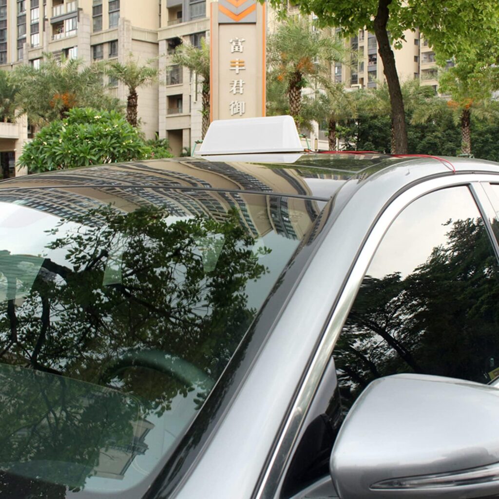 Taxi Sign Cab Lights Magnetic Car Roof Taxi Top Sign Indicator Lights Lamp Topper Car Light 12V LED Car Top Light waterproof Lighter Power Cords (White) Taxi Sign Cab Lights Magnetic Car Roof Taxi Top Sign Indicator Lights Lamp Topper Car Light 12V LED Car Top Light waterproof Lighter Power Cords (White)